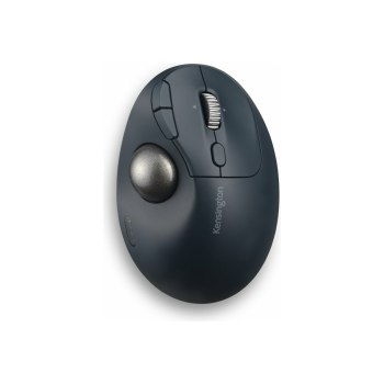 Kensington Pro Fit Ergo TB550 Trackball - Trackball - ergonomisch - optisch - 9 Tasten - kabellos - 2.4 GHz, Bluetooth - kabelloser Empfänger (USB)