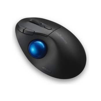 Kensington Pro Fit Ergo TB450 - Trackball - ergonomisch - optisch - 7 Tasten - kabellos - 2.4 GHz, Bluetooth - kabelloser Empfänger (USB)