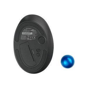 Kensington Pro Fit Ergo TB450 - Trackball - ergonomisch - optisch - 7 Tasten - kabellos - 2.4 GHz, Bluetooth - kabelloser Empfänger (USB)