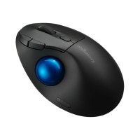 Kensington Pro Fit Ergo TB450 - Trackball - ergonomisch - optisch - 7 Tasten - kabellos - 2.4 GHz, Bluetooth - kabelloser Empfänger (USB)