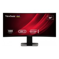 ViewSonic VG3419C - LED-Monitor - gebogen - 86.4 cm (34") - 3440 x 1440 UWQHD @ 120 Hz - VA - 300 cd/m² - 3000:1 - HDR10 - 0.4 ms - HDMI, DisplayPort, USB-C - Lautsprecher