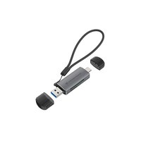 Conceptronic BIAN05G 2-in-1 Dual Plug Card Reader USB 3.0 - SD/MicroSD 3.0 - UHS-I - MicroSD (TransFlash) - SD - SDHC - SDXC - Gray - 5000 Mbit/s - USB 3.2 Gen 1 (3.1 Gen 1) Type-A/Type-C - 21.3 mm - 115 mm