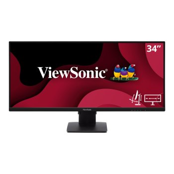 ViewSonic VA3456-MHDJ - LED-Monitor - 86.4 cm (34") (34.1" sichtbar) - 3440 x 1440 UWQHD @ 75 Hz - IPS - 400 cd/m² - 1000:1 - HDR10 - 4 ms - 2xHDMI, DisplayPort - Lautsprecher