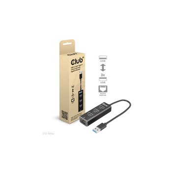 Club 3D USB 3.2 Gen1 A 3-P Hub Gigabit Ethernet