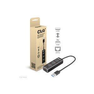 Club 3D USB 3.2 Gen1 A 3-P Hub Gigabit Ethernet