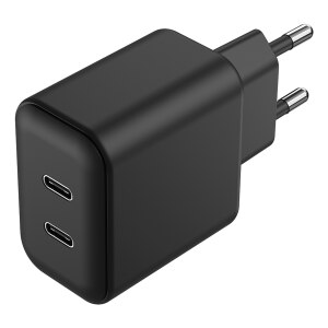 caricabatterie da rete 2GO 100V-240V 2x USB tipo C 3000mA...