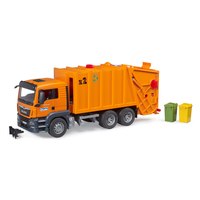 BRUDER MAN TGS Garbage Truck. Produkttyp: Müllwagen, Empfohlenes Alter in Jahren (mind.): 3 Jahr(e), Material: Kunststoff, Produktfarbe: Schwarz, Orange