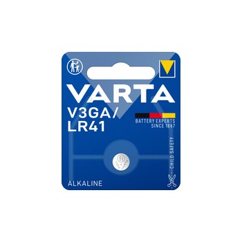 Varta 24261 101 401. Akku-/Batterietyp: Einwegbatterie, Batteriegröße(n): LR41, Akku-/Batterietechnologie: Alkali. Verpackungsart: Sichtverpackung