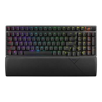 ASUS ROG Strix Scope II 96 - Tastatur - backlit - kabellos - USB, 2.4 GHz, Bluetooth 5.1 - QWERTZ - Deutsch - Tastenschalter: ROG NX (hot-swappable)