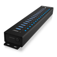 Hub 16+1 Port USB IcyBox 16x USB; 1x USB Laden USB3.2 Gen1 retail