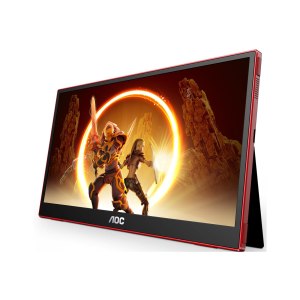 AOC Gaming 16G3 - LED-Monitor - 39.5 cm (15.6") - tragbar - 1920 x 1080 Full HD (1080p) @ 144 Hz - IPS - 250 cd/m² - 1000:1 - 4 ms - HDMI, Micro HDMI, USB-C - Lautsprecher - Schwarz, Rot