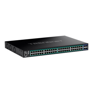 TRENDnet TPE-3524SF - Switch - 52 Ports, Web - L2+ - Smart - 48 x 10/100/1000 (PoE+)