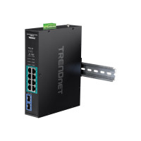 TRENDnet TI-PGM102 - Switch - industrial - 8 x 10/100/1000 (PoE+)