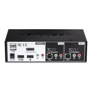 TRENDnet TK 241DP - KVM-/Audio-/USB-Switch - 2 x KVM/Audio/USB - 1 lokaler Benutzer - Desktop - TAA-konform