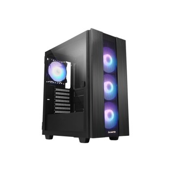 Chieftec Gamer Series Hunter 2 - Gaming-Tower - ATX - Seitenteil mit Fenster (gehärtetes Glas) - keine Spannungsversorgung (ATX) - Schwarz - USB/Audio