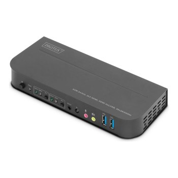 DIGITUS KVM Switch, 2x1 HDMI, HDMI Out,USB, 4Kx2K@60Hz