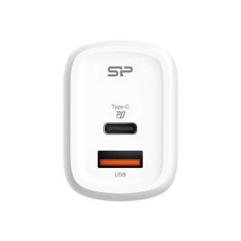 Silicon Power QM25 - Netzteil - 30 Watt - 3 A - PD, QC 3.0 - 2 Ausgabeanschlussstellen (USB, 24 pin USB-C)