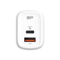 Silicon Power QM25 - Netzteil - 30 Watt - 3 A - PD, QC 3.0 - 2 Ausgabeanschlussstellen (USB, 24 pin USB-C)