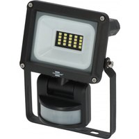 Brennenstuhl LED Strahler JARO 1060 P (LED Fluter zur Wandmontage für außen IP65, 10W, 1150lm, 6500K, mit Bewegungsmelder). Produktfarbe: Schwarz, Internationale Schutzart (IP-Code): IP65, Gehäusematerial: Metall. Gesamtleistung: 10 W, Lampentechnologie: