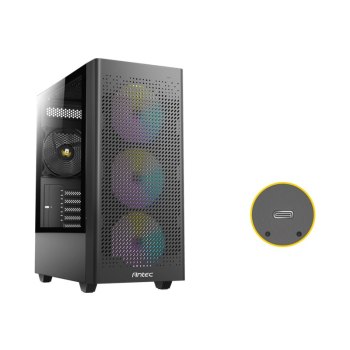 Antec NX Series NX500M - MT - ATX - Seitenteil mit Fenster (gehärtetes Glas) - keine Spannungsversorgung - USB/Audio