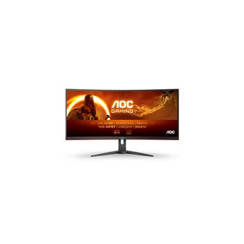 AOC Gaming CU34G2XE/BK - LED-Monitor - Gaming - gebogen - 86.4 cm (34") - 3440 x 1440 WQHD @ 144 Hz - VA - 4000:1 - HDR10 - 1 ms - HDMI, DisplayPort - Schwarz, Rot