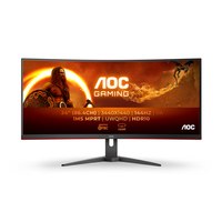 AOC Gaming CU34G2XE/BK - LED-Monitor - Gaming - gebogen - 86.4 cm (34") - 3440 x 1440 WQHD @ 144 Hz - VA - 4000:1 - HDR10 - 1 ms - HDMI, DisplayPort - Schwarz, Rot