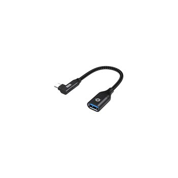 Conceptronic Adapter USB-C -> USB-A 3.0 OTG 90° schwart - Adapter