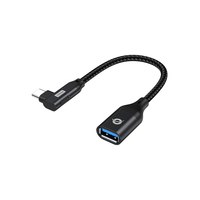 Conceptronic Adapter USB-C -> USB-A 3.0 OTG 90° schwart - Adapter