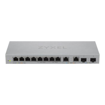 ZyXEL XGS1010-12 - V2 - Switch - managed - 8 x 10/100/1000 + 2 x 100/1000/2.5G + 2 x 1 Gigabit/10 Gigabit SFP+ (Uplink)