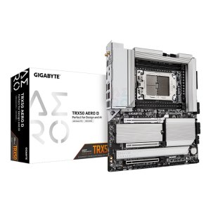 Gigabyte TRX50 AERO D - 1.0 - Scheda madre - E-ATX - Socket sTR5 - Chipset AMD TRX50 - USB 3.2 Gen 1, USB 3.2 Gen 2, USB4, USB-C 3.2 Gen 2x2 - 10 Gigabit LAN, 2.5 Gigabit LAN, Bluetooth, Wi-Fi 7 - Audio HD (8 canali)