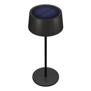 RealPower LED-Solar Tischlampe dimmbar mit Akku schwarz -...