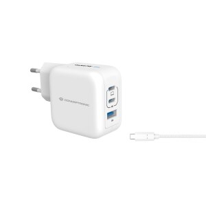 Caricabatterie Conceptronic 3Port 67W 2xUSB-C...