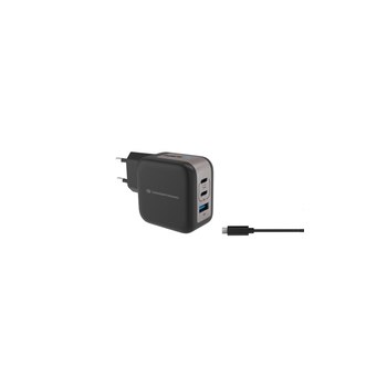 Conceptronic 3-Port 67W Charger 2xUSB-C 1xUSB-A+3-in-1 bk