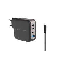 Conceptronic Ladegerät 4Port 100W 3xUSB-C 1xUSB-A+3-in-1 sw