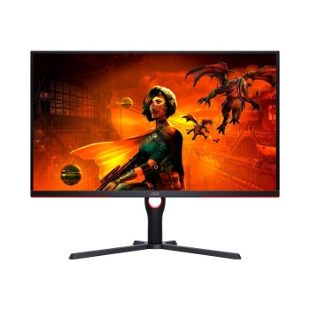 AOC Gaming U32G3X/BK - LED-Monitor - Gaming - 81.3 cm (32") (31.5" sichtbar) - 3840 x 2160 4K UHD (2160p) @ 144 Hz - IPS - 1000:1 - 1 ms - 2xHDMI, 2xDisplayPort - Lautsprecher - Schwarz, Rot