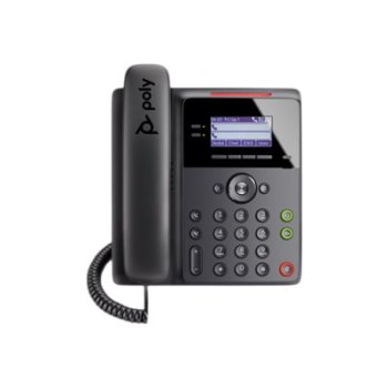 Poly Edge B20 - VoIP-Telefon mit Rufnummernanzeige/Anklopffunktion - fünfwegig Anruffunktion - SIP, SDP - 8 Leitungen - Schwarz