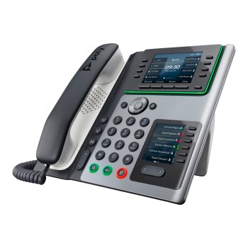 Poly Edge E400 - VoIP-Telefon mit Rufnummernanzeige/Anklopffunktion - dreiweg Anruffunktion - SIP, SDP - Schwarz