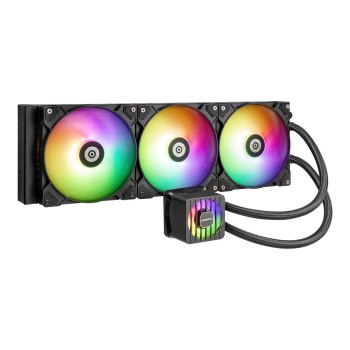 Enermax LIQMAXFLO ELC-LMF420T-ARGB - Prozessor-Flüssigkeitskühlsystem - 38 mm dicker Kühler - Kühlergröße: 420 mm - (für: LGA1366, LGA2011, LGA2011-3 (Square ILM)