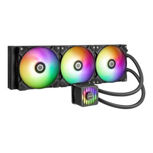 Enermax LIQMAXFLO ELC-LMF420T-ARGB - processor liquid cooling system - 38 mm thick cooler - cooler size: 420 mm - (for: LGA115x Socket, LGA1200, LGA1366, LGA1700, LGA2011, LGA2011-3 (Square ILM)