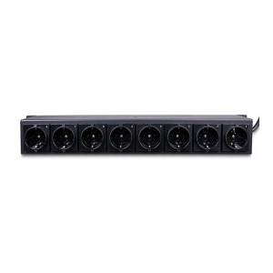 Lindy Steckdosenleiste (Rack - einbaufähig) - Schuko-Steckdosen, horizontal, mit Schalter - Wechselstrom 250 V - 3500 Watt - Eingabe, Eingang CEE 7/4 - Ausgangsanschlüsse: 8 (power CEE 7/3)