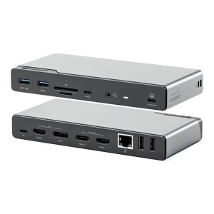 ALOGIC DV4 - Dockingstation - für Laptop - USB-C / USB-A - 3 x HDMI, DP - 1GbE