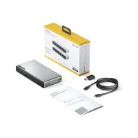 ALOGIC DV4 - Dockingstation - für Laptop - USB-C / USB-A - 3 x HDMI, DP - 1GbE