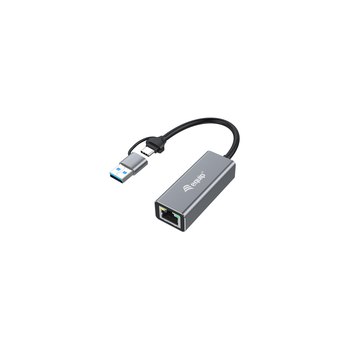 Equip Adapter USB-C -> RJ45 10/100/1000/2500 Mbps+ USB-A - Adapter - Digital/Daten