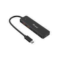 Equip USB hub 4-port 3.2/C->2xUSB-C 2xUSB-A 10Gbps w/o power supply, black