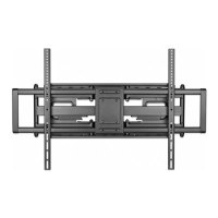 Manhattan - Befestigungskit (Wandmontage) - Voll beweglich - für Flachbildschirm - robust, großer Bildschirm - Stahl - Schwarz - Bildschirmgröße: 152.4-304.8 cm (60"-120")