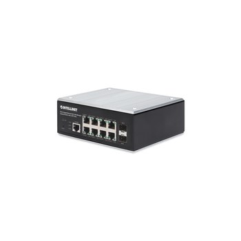 Intellinet 8-Port Gigabit Ethernet PoE+ Web-Managed Industrie-Switch mit 2 SFP-Ports IEEE 802 - 1 Gbps - 8-Port