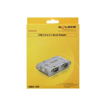 Delock USB 2.0 to 4 port serial HUB - Serieller Adapter