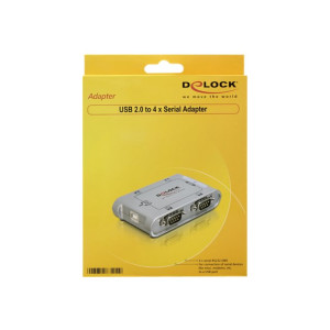 Delock USB 2.0 to 4 port serial HUB - serial adapter