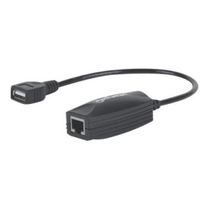 Manhattan USB-A Line Extender, for use with RJ45 network cable (not included)