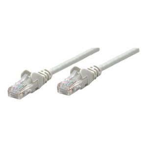 Intellinet Network Patch Cable, Cat5e, 7.5m, Grey, CCA, U/UTP, PVC, RJ45, Gold Plated Contacts, Snagless, Booted, Lifetime Warranty, Polybag - Patch-Kabel - RJ-45 (M)